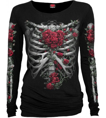 Rose bones - Tee-shirt femme gothique - Spiral