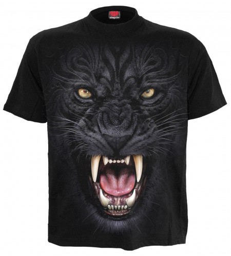 boutique vente tee shirts motif panthère noire tribal motif