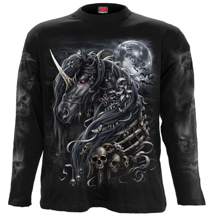 Spiral T-Shirt Dark Unicorn da uomo in nero 