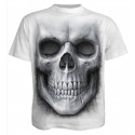 Solemn skull - T-shirt blanc gothique crâne - Spiral