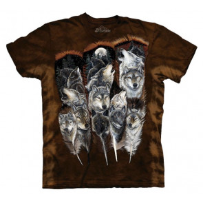 Wolf fearher - Tee-shirt motif imprimé loup the mountain