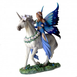  Realm Of Enchantment - Figurine fée et licorne - Anne Stokes