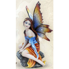 Fée rêveuse et songeuse - Figurine féerique (15x13cm)