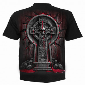 Bleedings soul - T-shirt homme croix gothique - Spiral