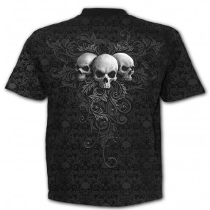 Skull scroll - T-shirt gothique crane - Homme - Spiral