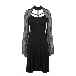 Robe courte sexy gothique - Manches longues - Dark in love