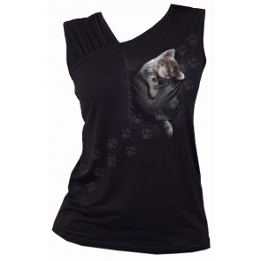 Pocket kitten - T-shirt débardeur femme - Chaton - Chat