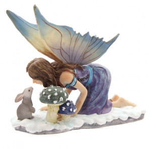 Figurine elfe bleu et lapin - Lisa Parker - Tales of Avalon