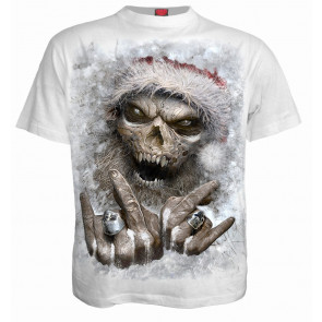 Rock Santa - T-shirt homme squelette - Père Noël