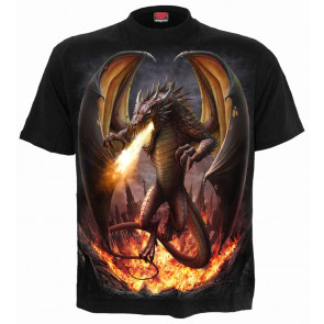 Draco unleashed - T-shirt dragon - Spiral - Manches courtes
