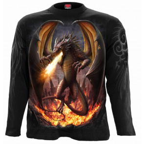 Draco unleashed - Tshirt homme dragon - Manches longues - Spiral