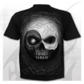 Yin yang skulls - T-shirt gothique cranes - Homme - Spiral