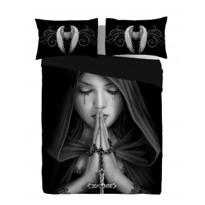 Gothic prayer - Housse couette ange gothique - 200x200 + 2 taies