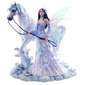 boutique féerique vente statuette nene thomas fée cheval winter wings