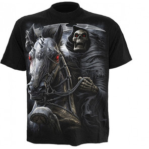 tee shirt gorhique homme reeaper squelette