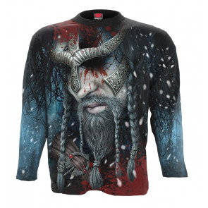 boutique vente en ligne tee shirt homme motif viking guerrier manches longues