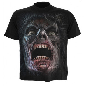 t-shirt motif tête de zombie homme