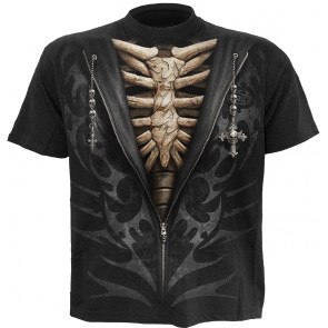 Unzipped - T-shirt gothique squelette - Homme - Spiral