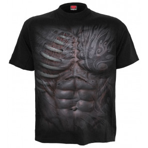 Ripped - T-shirt gothique squelette - Homme - Spiral
