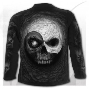 Yin yang skulls - T-shirt homme gothic - Manches longues - Spiral