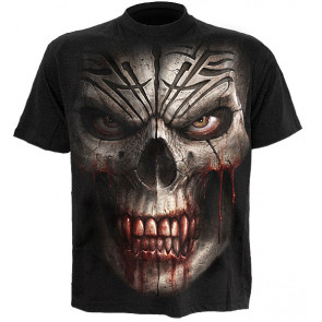 t-shirt tete de mort skull shock
