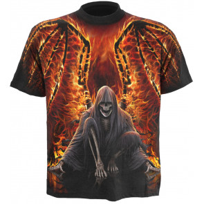 Flaming death - T-shirt homme Reaper - Spiral