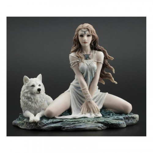 Maiden elfe - Figurine fantasy et loup