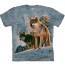 magasin tee shirt adulte manches courtes motif loup marque the mountain en france