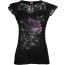boutique gothic vente tee shirt femme skull rose spiral vetement