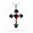 pendentif croix coeur gothique romantique Black Rosifix