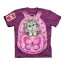 tee shirt fille chat rose