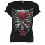 boutique tee shirt gothique mode femme rose bones spiral manches courtes