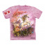 t-shirt fille rose licorne