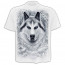t-shirt tete de loup blanc