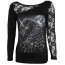 Boutique mode dark fanatsy gothic vente vêtements femme dark unicorn spiral manches longues